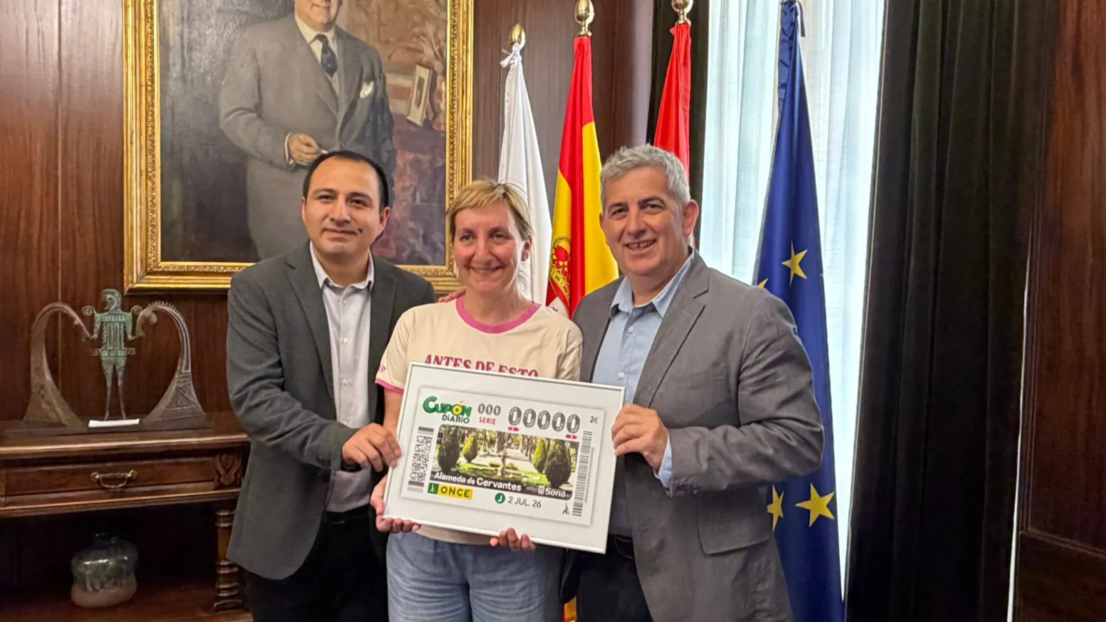 La Alameda de Cervantes de Soria protagoniza el cupón de la ONCE