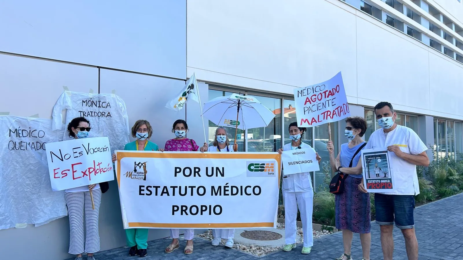 Fotos de la protesta de este jueves. | CESM