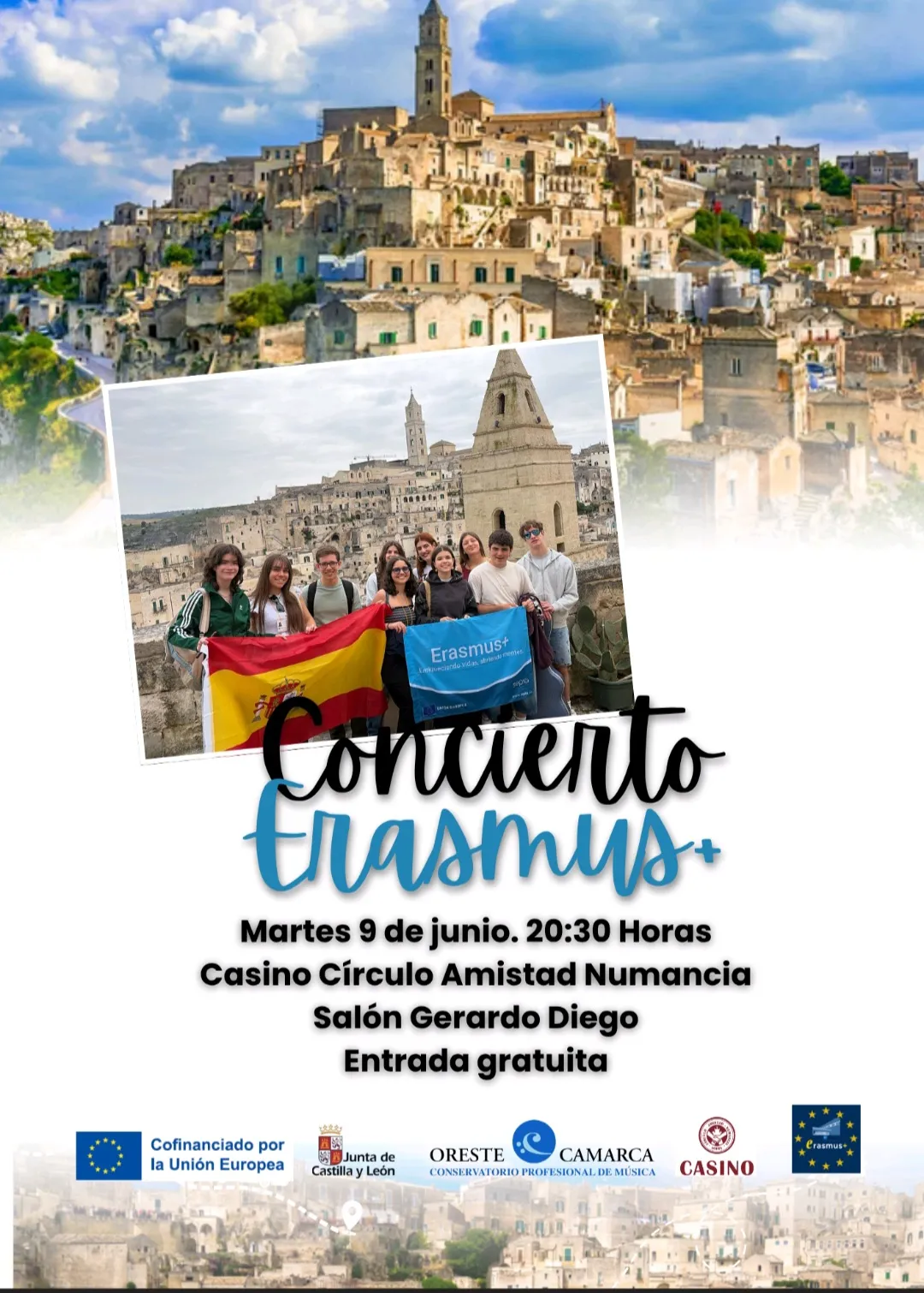 Foto 2 - El programa Erasmus+ llena de m&uacute;sica el sal&oacute;n Gerardo Diego de Soria