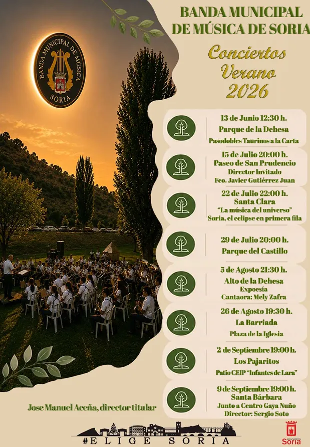 Foto 2 - La Banda Municipal de M&uacute;sica de Soria abre el verano con pasodobles taurinos elegidos por el p&uacute;blico