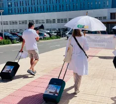 Algunas de las imágenes que ha dejado la protesta de los médicos, hoy, en Soria. | CESM