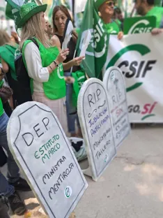 Foto 4 - Delegados sorianos de CSIF se manifiestan en Madrid contra el nuevo Estatuto Marco de Sanidad