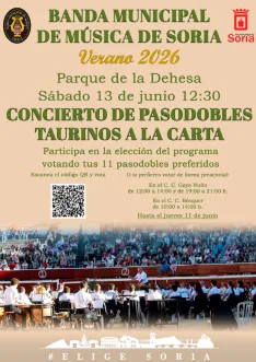 Foto 3 - La Banda Municipal de M&uacute;sica de Soria abre el verano con pasodobles taurinos elegidos por el p&uacute;blico