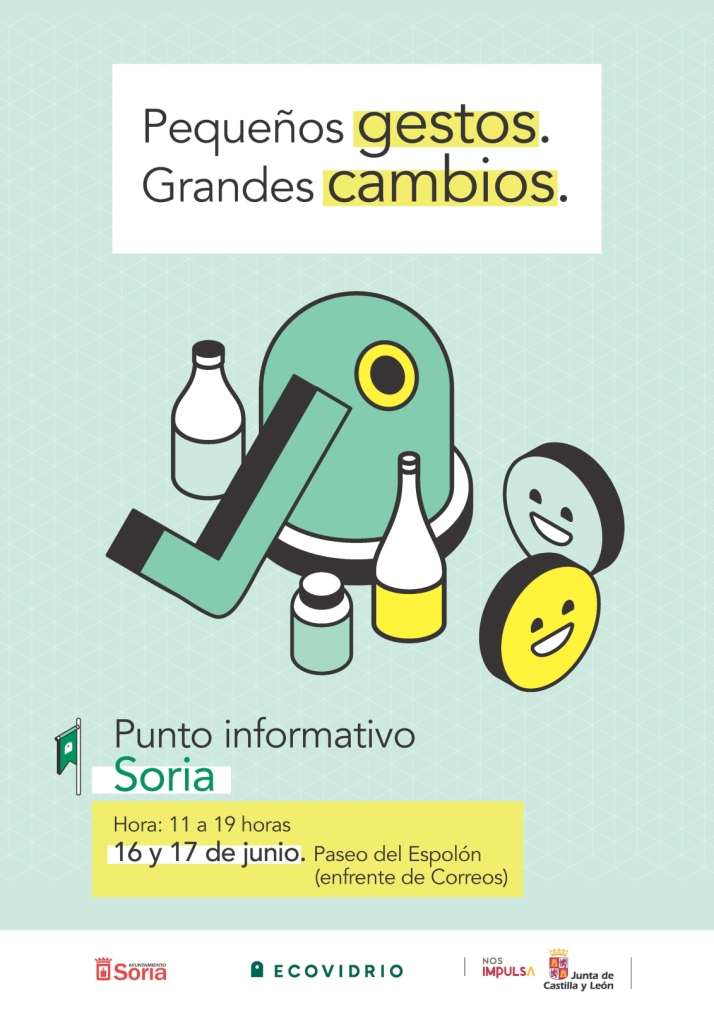 El paseo del Espolón acoge una campaña para impulsar el reciclaje de vidrio