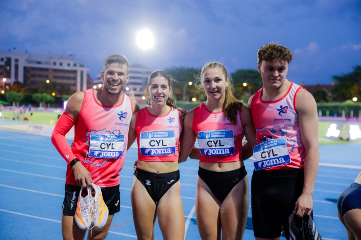 Castilla y León roza el podio nacional de atletismo con un histórico récord en el relevo mixto