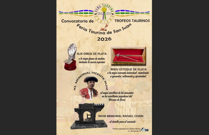 Los prestigiosos galardones de la Peña Taurina Soriana buscan dueño para la feria