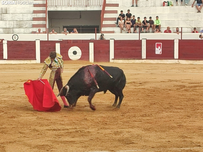 Salvador Herrero triunfa en Almazán: una oreja de peso en la Liga de Novilladas