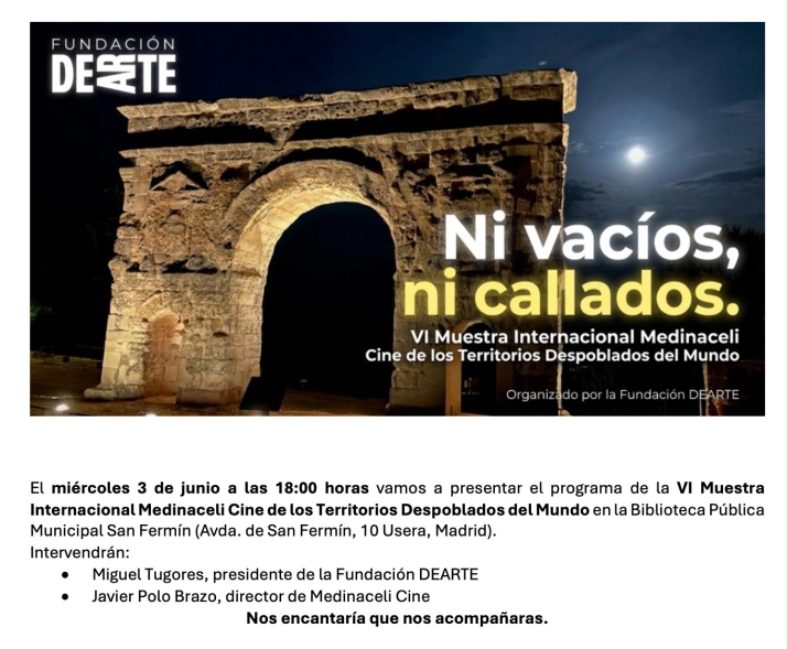 Medinaceli Cine presenta en Madrid su sexta edición bajo la nueva dirección de Javier Polo Brazo