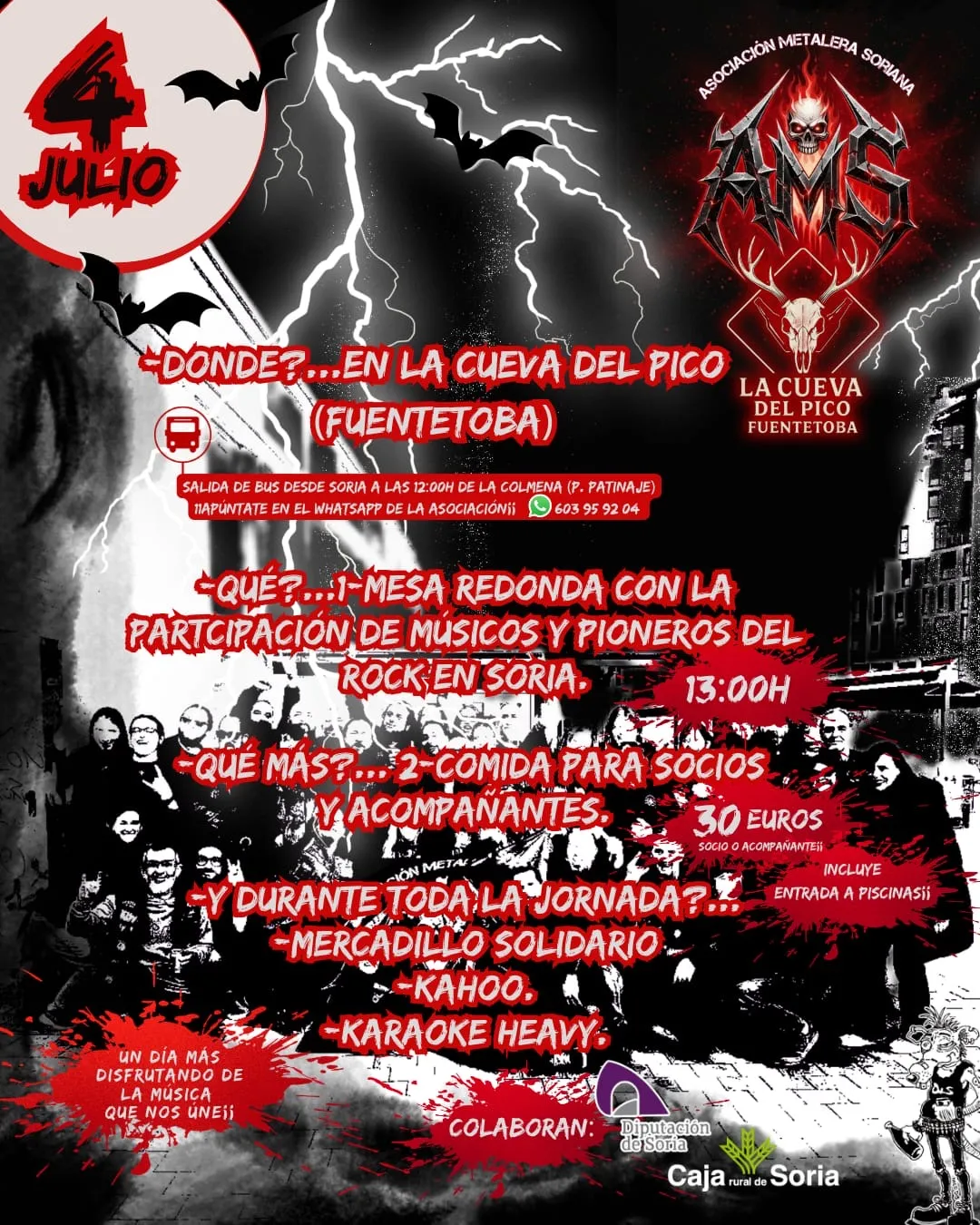 Foto 2 - M&uacute;sica heavy y solidaridad se citan en las piscinas de Fuentetoba