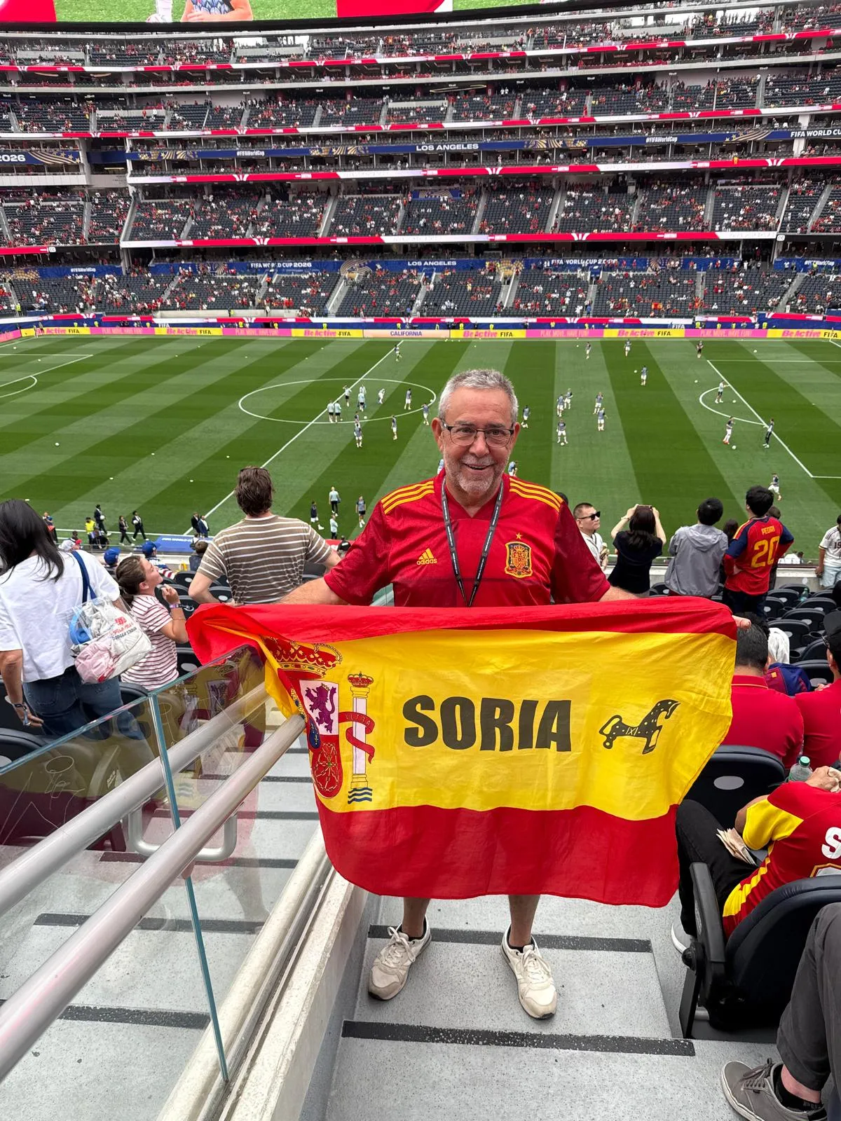 Foto 2 - Soria estuvo presente en la victoria de Espa&ntilde;a ante Austria en los dieciseisavos del Mundial
