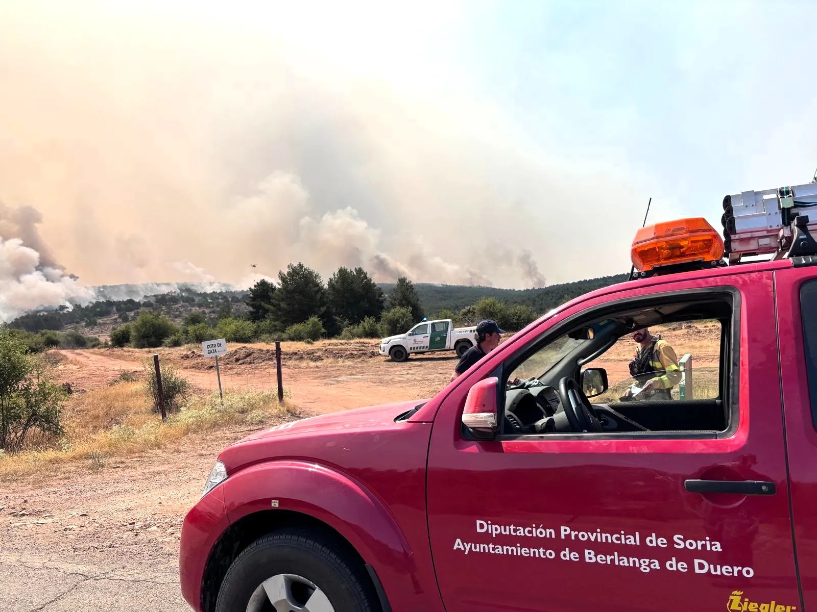 El cambio de la dirección del viento lleva a un nuevo episodio de contaminación por partículas llegadas de los incendios de Guadalajara