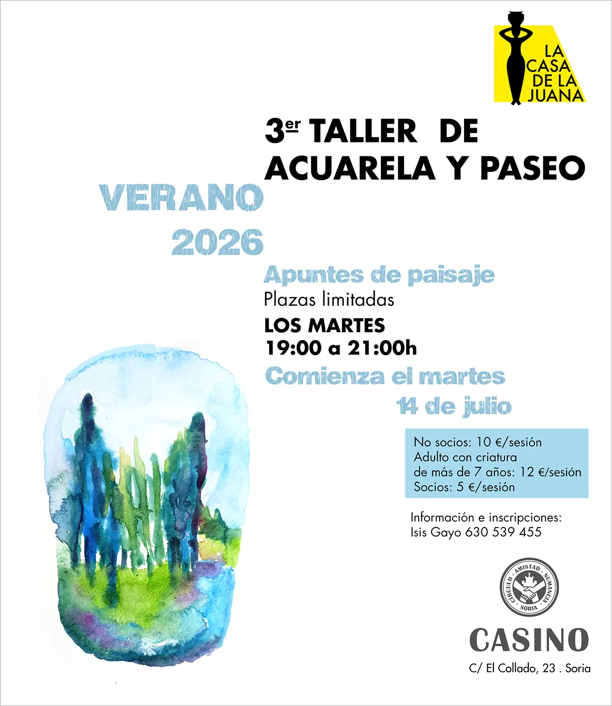 Foto 2 - Pintura y meditaci&oacute;n en la naturaleza: vuelve el taller de acuarela y paseo del Casino