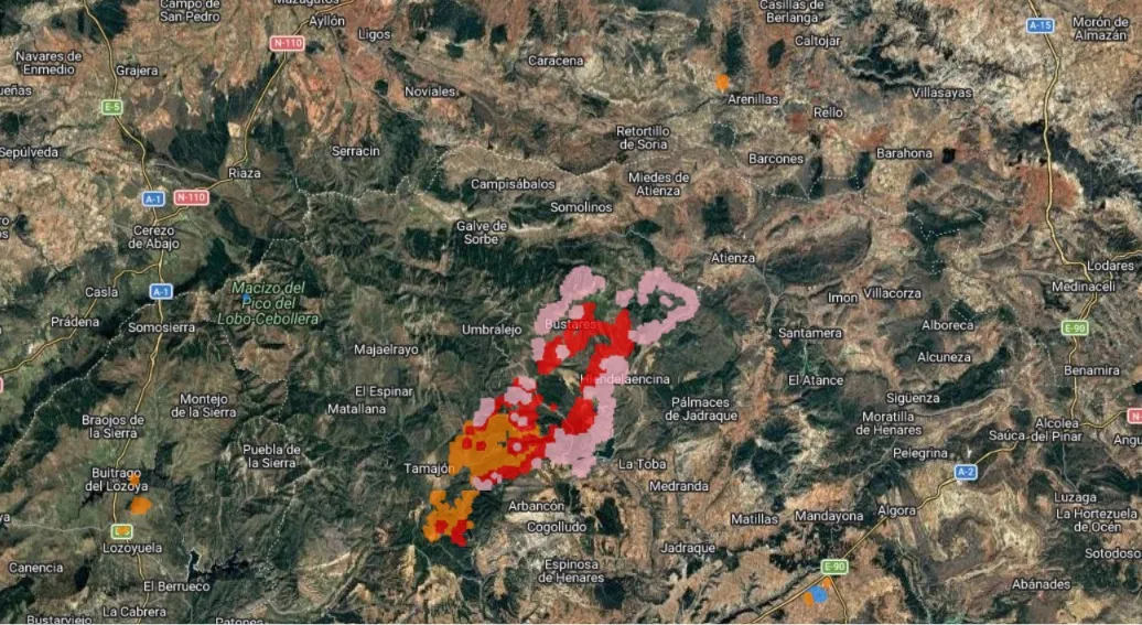 La Junta pide la colaboración de los agricultores y refuerza el sur de Soria ante la posible llegada del incendio de Guadalajara esta tarde