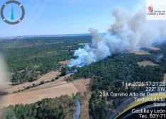 Una imagen aérea del incendio. /Inforcyl