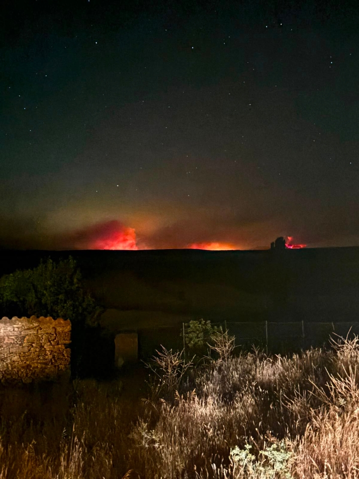 Diputación despliega un dispositivo preventivo ante el avance hacia Soria del incendio de Guadalajara