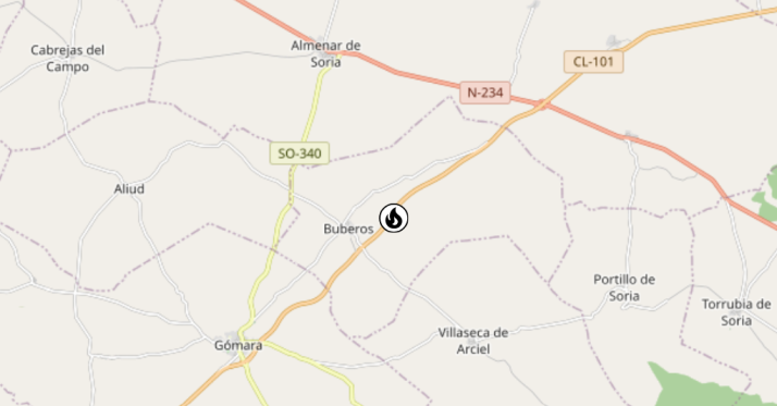 La rápida intervención sofoca un conato de incendio en Buberos