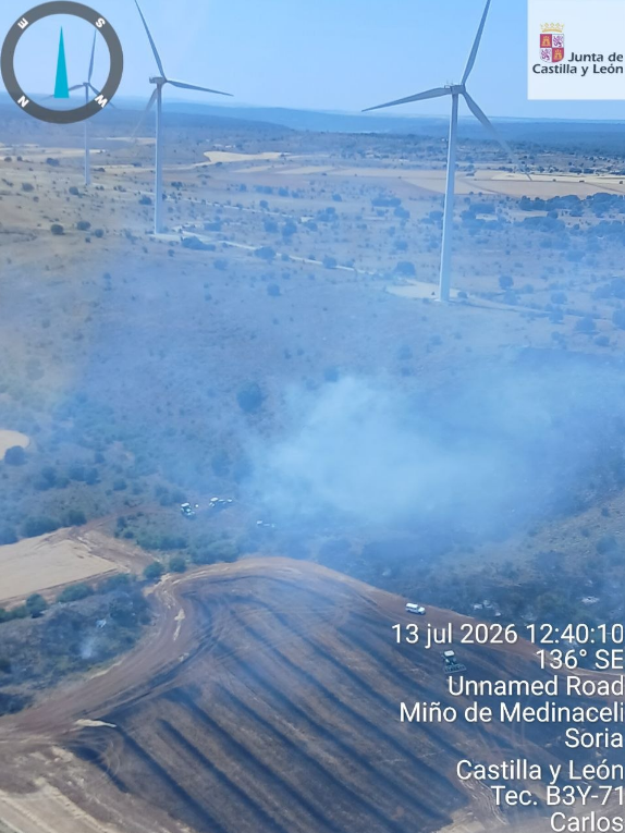Controlado el incendio forestal de Conquezuela, tras un refuerzo de los medios
