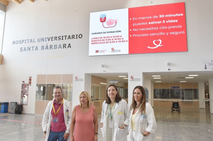 El Hospital Santa Bárbara estrena el nuevo punto fijo de donación de sangre