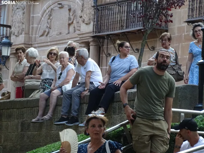 Una imagen de la procesión hoy en Soria. /PC