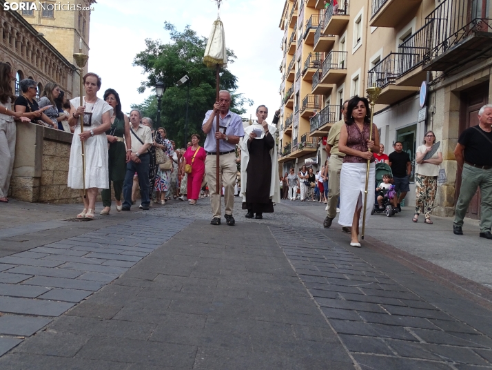 Una imagen de la procesión hoy en Soria. /PC