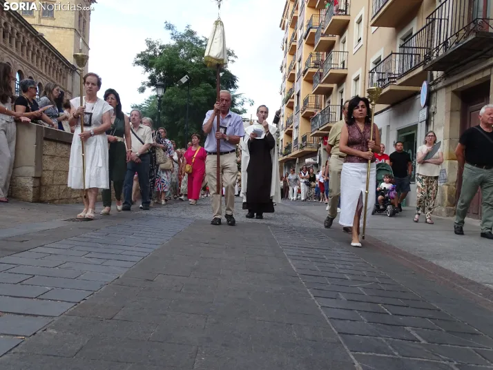 Una imagen de la procesión hoy en Soria. /PC