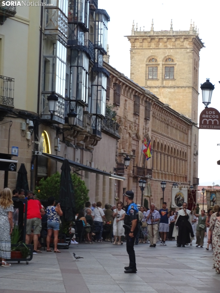 Una imagen de la procesión hoy en Soria. /PC
