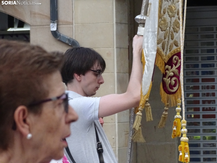 Una imagen de la procesión hoy en Soria. /PC