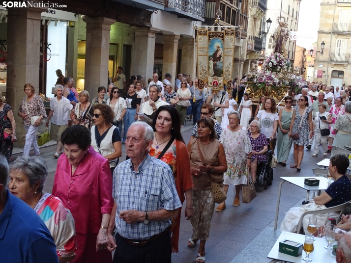 Una imagen de la procesión hoy en Soria. /PC