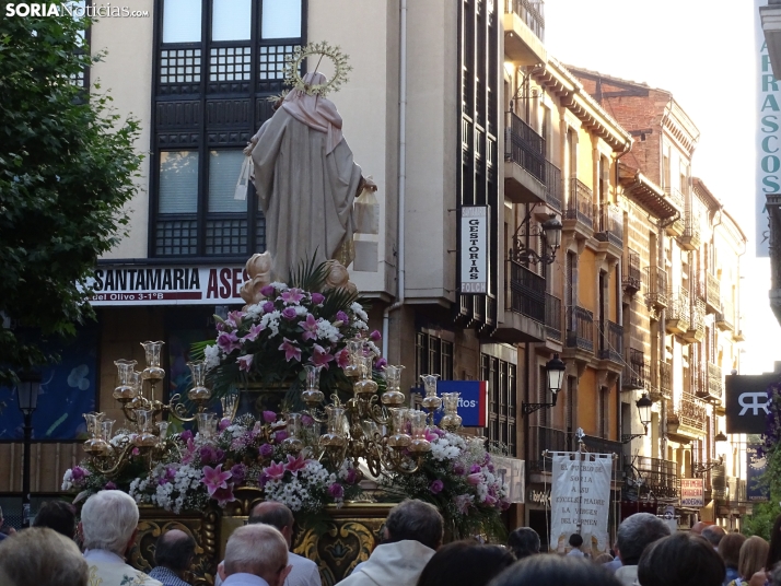 Una imagen de la procesión hoy en Soria. /PC