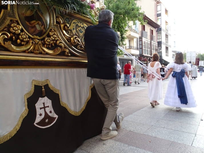 Una imagen de la procesión hoy en Soria. /PC