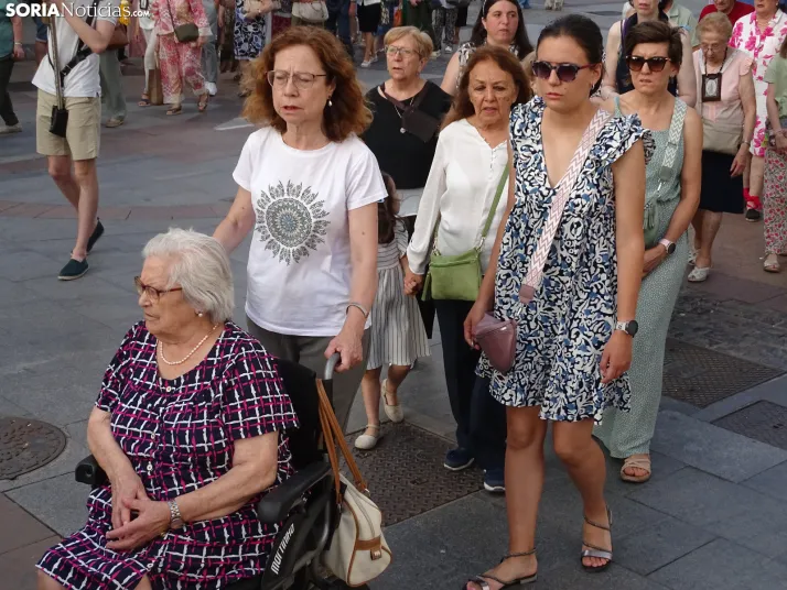 Una imagen de la procesión hoy en Soria. /PC