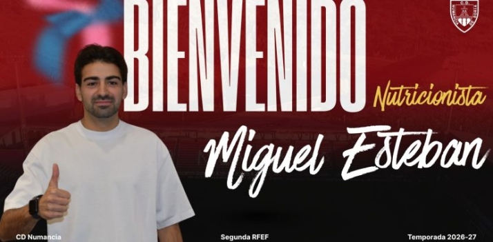 El Numancia crea el área de nutrición con el fichaje de Miguel Esteban