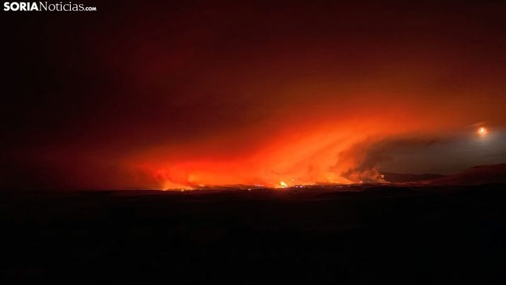 El fuerte viento augura una noche muy complicada en la Sierra Norte de Guadalajara