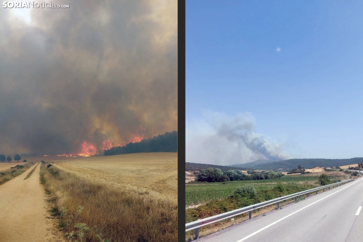 Bomberos de Almazán vuelven a Guadalajara para intervenir en el incendio de Selas 