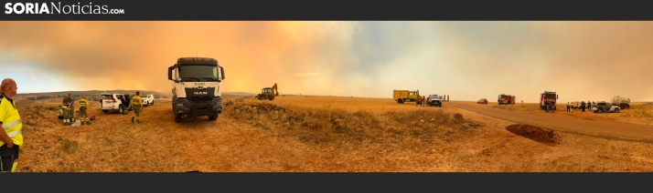 El fuego se acerca a Soria y obliga a activar el nivel IGR 2 por riesgo para la población