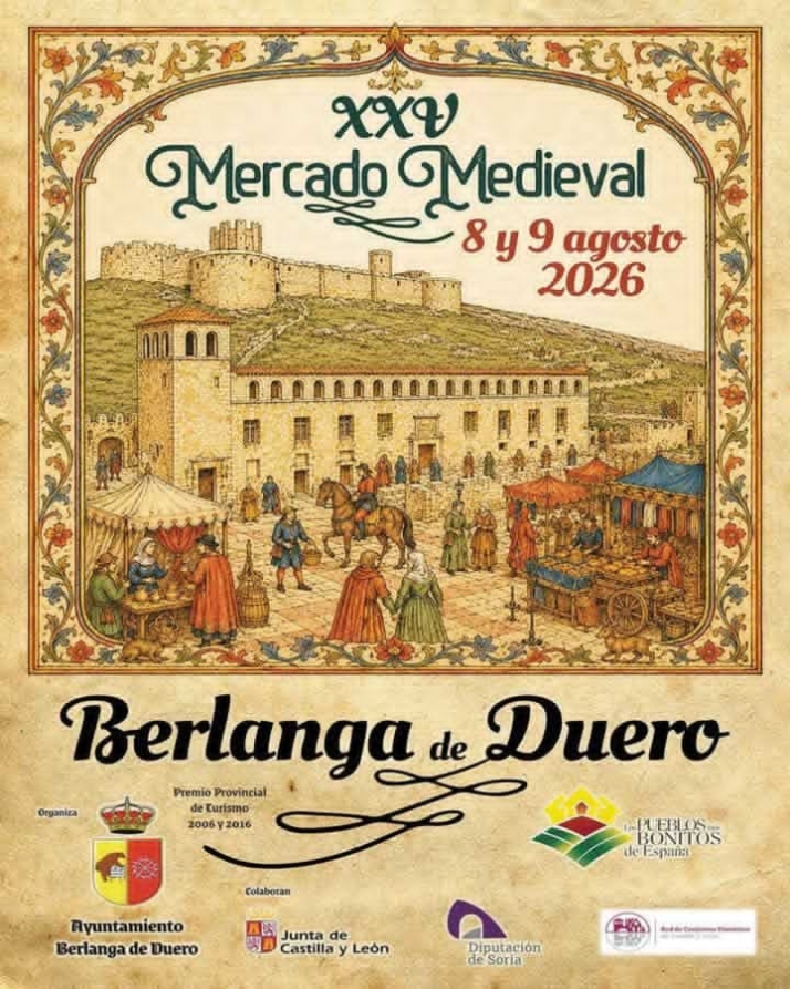 Berlanga de Duero viajará a la Edad Media con la celebración de la XXV edición de su Mercado Medieval