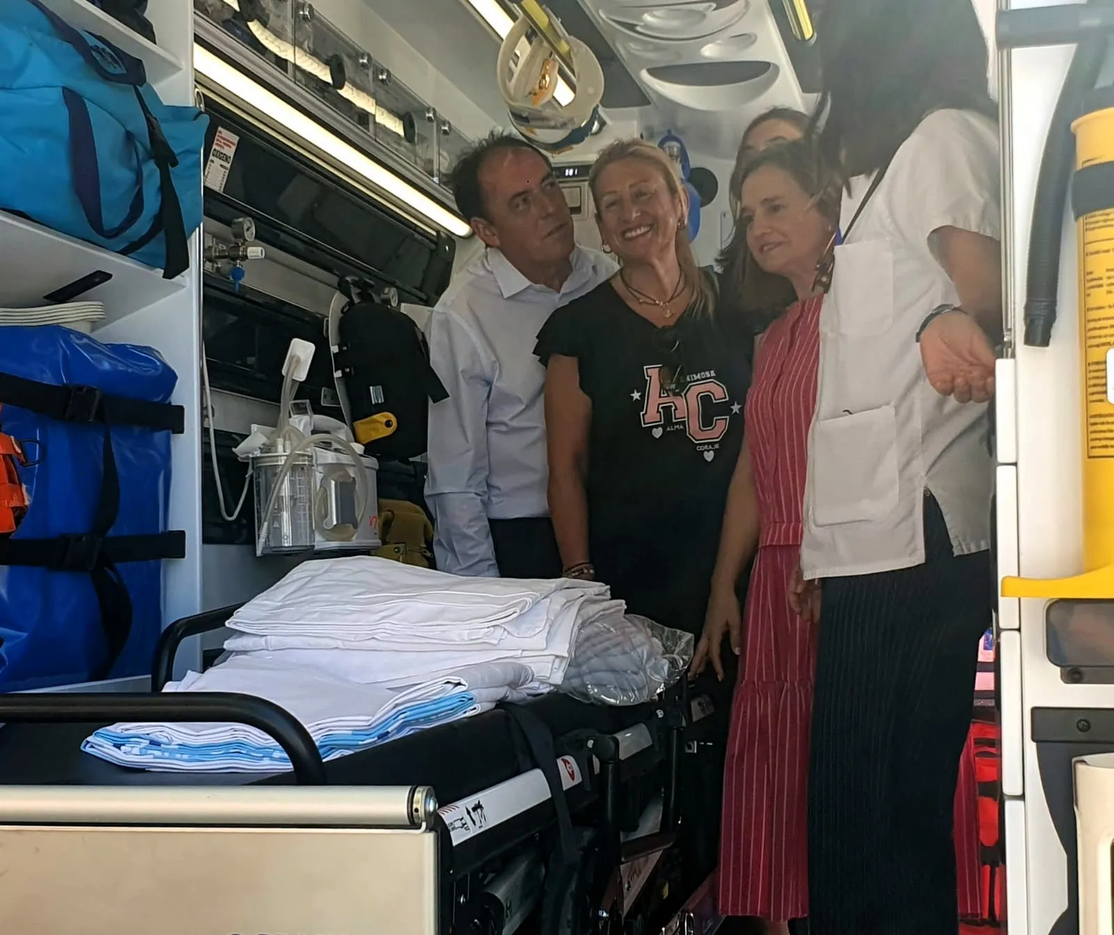 Momentos de la presentación de la ambulancia en el Centro de Salud de Ólvega  |SN