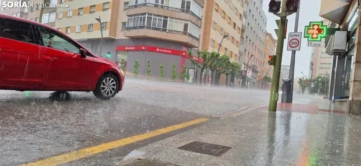 El viento del suroeste y la lluvia marcan un lunes inestable en Soria