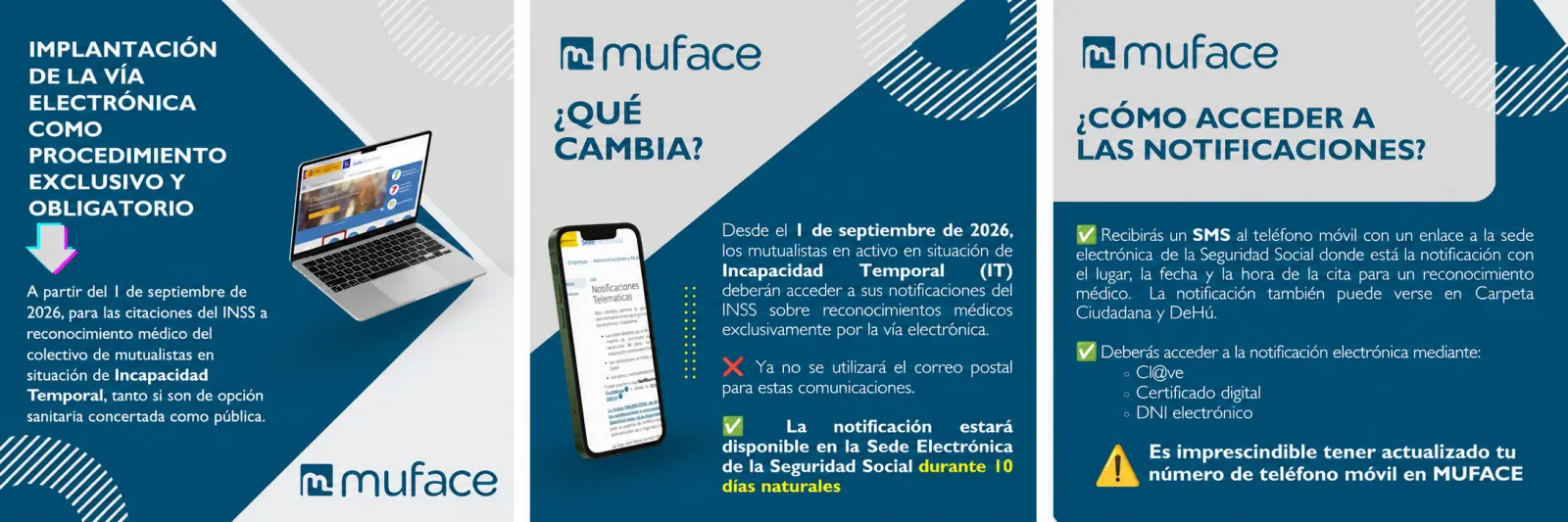 Foto 1 - Ignorar las citas digitales de MUFACE provocará el alta médica