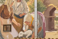Homenaje a Sorolla: Pastores en la puerta del Mercado de Almazán. / Imagen: Ángel García Ortega – Fotografía