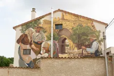 Homenaje a Sorolla: Pastores en la puerta del Mercado de Almazán. / Imagen: Ángel García Ortega – Fotografía