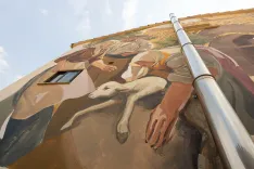 Homenaje a Sorolla: Pastores en la puerta del Mercado de Almazán. / Imagen: Ángel García Ortega – Fotografía