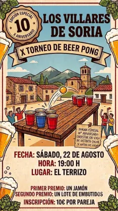Foto 3 - Lanzamiento de alpaca y beer-pong protagonizan las fiestas de Los Villares de Soria