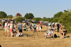 El Monte Valonsadero durante el Eclipse total del 12 de agosto. / Imagen: Ayto. Soria