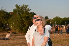 El Monte Valonsadero durante el Eclipse total del 12 de agosto. / Imagen: Ayto. Soria