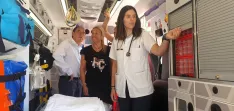 Momentos de la presentación de la ambulancia en el Centro de Salud de Ólvega  |SN