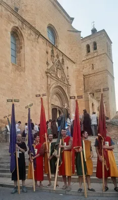 Representación teatralizada del V Centenario de la Colegiata de Berlanga de Duero. / Imagen: Javier L. Minchán