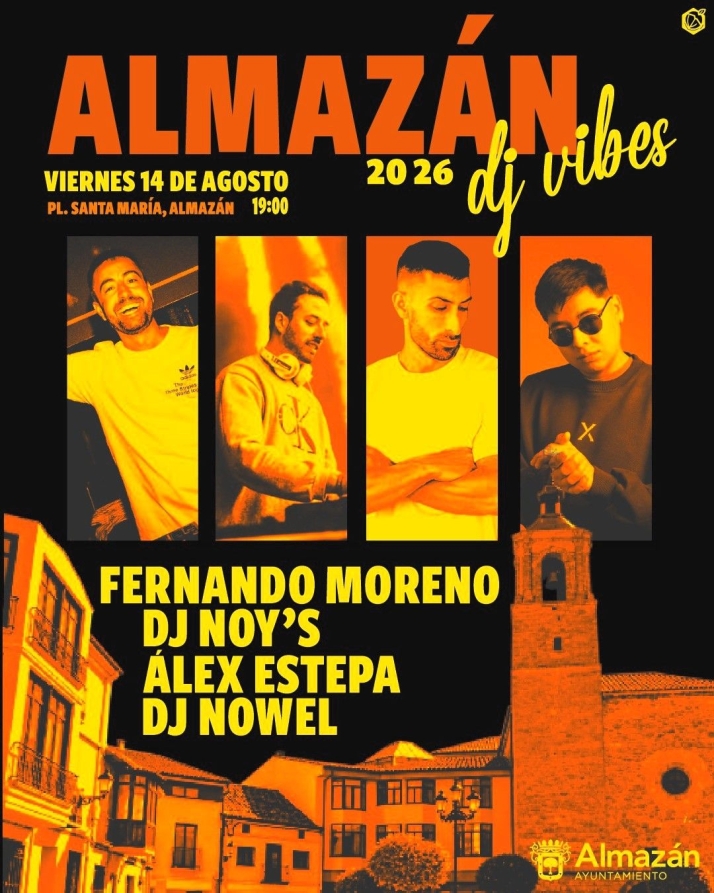 La Plaza de Santa María de Almazán vibrará con tres generaciones de DJs