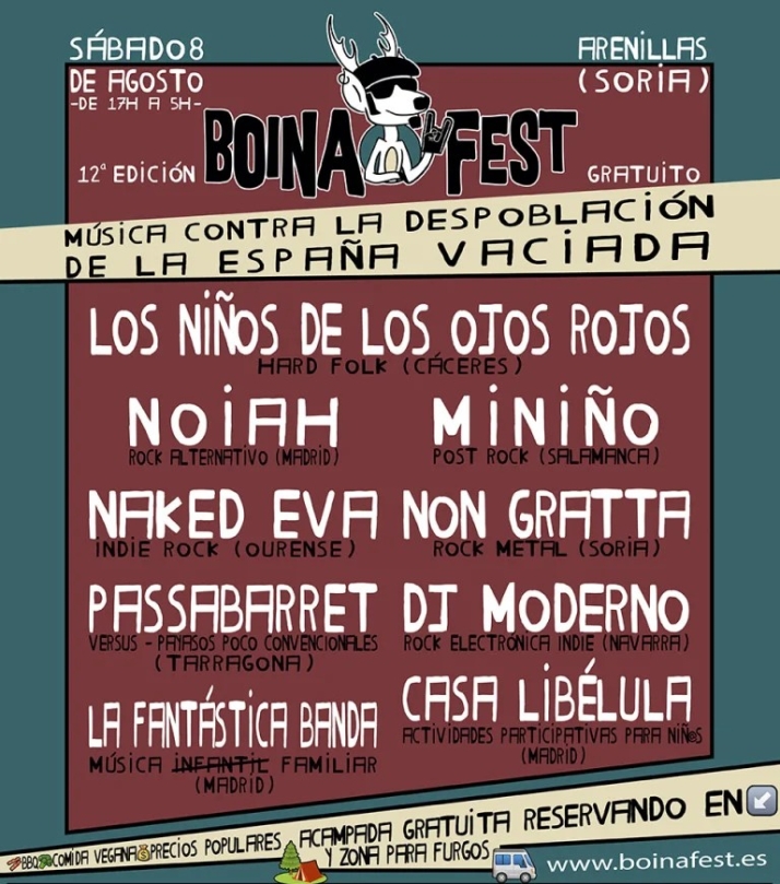 El Boina Fest multiplicará por treinta la población de Arenillas este sábado