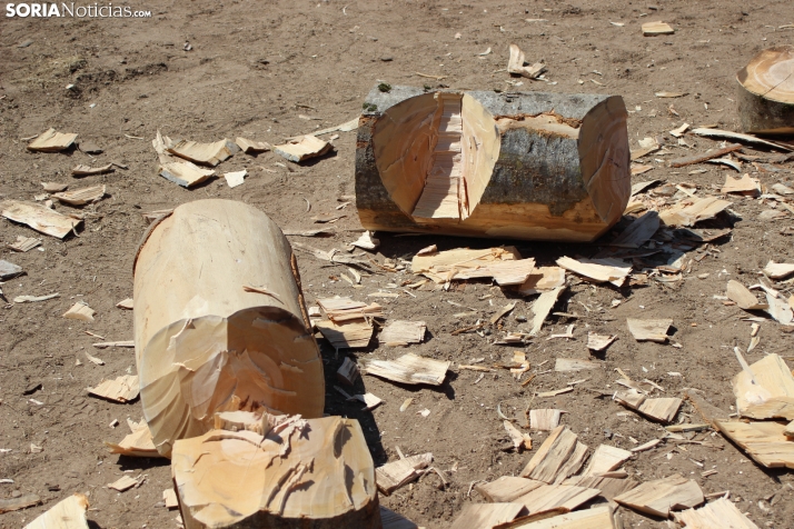 La tradici&oacute;n de la madera se convierte en espect&aacute;culo en Vinuesa 